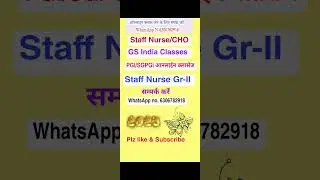 PGI/SGPGI Staff Nurse online classes by GS India Nursing classes #yt_short