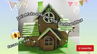  How to Make a House with Cardboard Box | DIY Cardboard House Craft #viral #house #crafts#diyhouse🏘️
