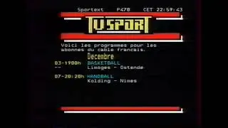 Minitel 3615 code TV Sports 1993