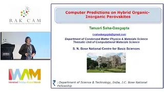 Tanusri Saha-Dasgupta presents Computer Predictions on Hybrid Organic-Inorganic Perovskites at IWAM