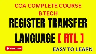 Register Transfer Language(RTL) || Register Transfer || Micro Operation || CO || CA || COA || CAO