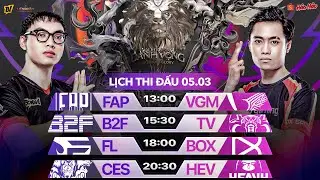 FAP vs VGM | B2F vs TV | FL vs BOX | CES vs HEV | ĐTDV M&Ugrave;A XU&Acirc;N 2022 V&Ograve;NG 8 NG&Agrave;Y 2 - 05/03