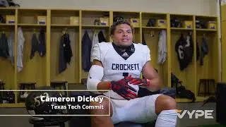 VYPE Campus Corner: Texas Tech Commit and Crockett Football Player Cameron Dickey