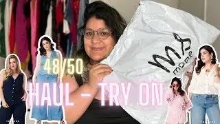 Unboxing-haul-try on Ms mode, jean mega large, chemises et hauts.