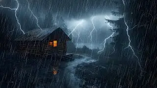Heavy Rain and Thunder Sounds for Sleeping | Slow Thunder Waves & Deep Rainy Ambience