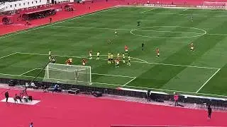 A Free Kick for Egypt Close to the South African Net.