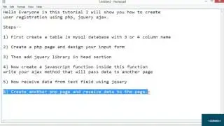 User Registration  using php jquery  ajax