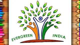 Evergreen India Drawing | India 2030 Drawing | Evergreen India 2030 Drawing | Evergreen India Poster
