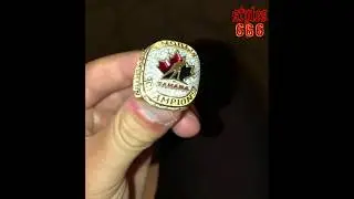 Alex Formenton showing off Team Canada World Juniors gold medal team ring - June 18, 2018