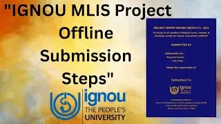 IGNOU MLIS Project Offline Submission /ignou mlis project #ignou #project
