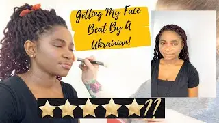 Black Girl Gets Makeup Done By A Ukrainian Professional Makeup Artist In Her City|| Yaa Dodouwa