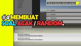 Tutorial Membuat Soal Acak atau Random di Unity | #Part 5 Program Soal Pilihan Ganda