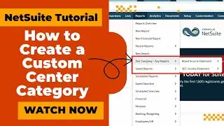 NetSuite Tutorial: Group Key Reports with Custom Center Categories