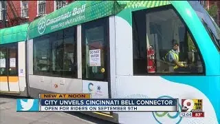 Newly renamed streetcar, Cincinnati Bell Connector, unveils new look
