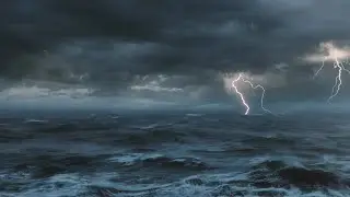 Heavy Ocean Rainstorm with Non Stop Thunder and Rain Sounds for Sleeping | Sleep Sounds
