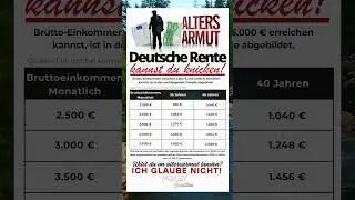 Deutsche Rente? Kaum zum Leben.#rente #altersarmut #deutschland #realit&auml;t #armut