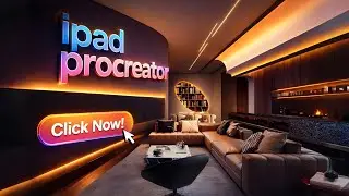 Procreate Interior Secret! 🎨 | Fast iPad Room Render! ✨ #interiordesign @ipadprocreator