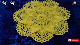 TAPETE AMARILLO 7 CURVAS TEJIDO A CROCHET PASO A PASO (PARTE 1)| MANUALIDADES MARTINA