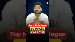 80-90 Percentile CAT Top  MBA Colleges!🔥Low Fees High Placements! #mba #cats