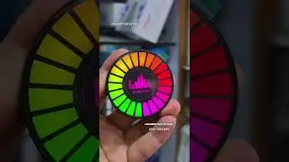 Car round sound-activated RGB rhythm light car audio #caraccessories