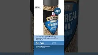McCormick Grill Mates Smoky Montreal Steak Seasoning, 3.4 oz (Pack of 6)