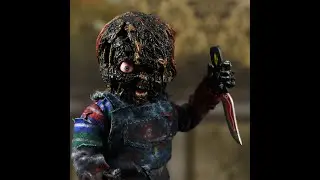 NECA Charred Chucky retro style action figure Review Scream Factory Exclusive