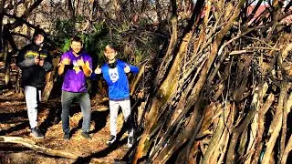 We made a GIANT fort in the woods! (Pt.1)
