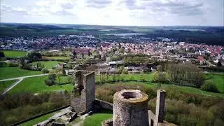 Die Kugelsburg in Volkmarsen aus der Vogelperspektive
