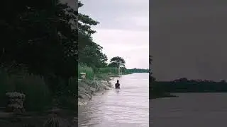 Jute Washing In River ARIAL