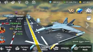 Gunship Battle: SUPER HORNET aircraft in action Raidmission gameplay