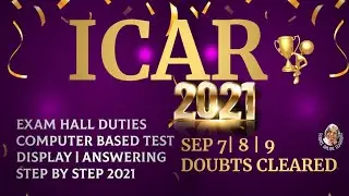 icar admit card 2021 | Icar exam computer based exam | Icar exam hall step by step | cbt | icar 2021