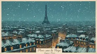Twilight Paris in Winter with oldies playing in another room (relax/study/sleep)