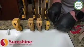 Front Granite Counter Crack Repair 3 minutes