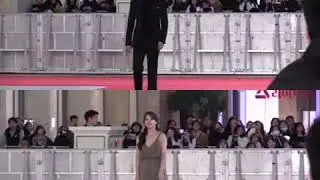 #Seunggi and #Suzy walking down gracefully at yesterday 2018AAA Red Carpet #leeseunggi #baesuzy