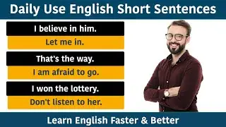 Learn Daily use Short English Sentences || Spoken English Class for Beginners
