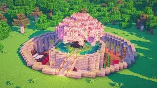 Como construir uma base subterr&acirc;nea de cerejeira no Minecraft! (Tutorial de constru&ccedil;&atilde;o)