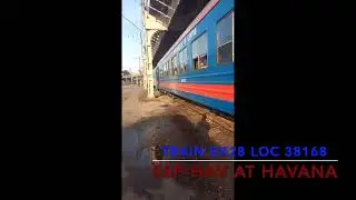 Loc TGM8-K 38168 arriving at Havana Coubre Stn with Train Ex28 S Spiritus-Sta Clara-Hav!!Aug 2024!!!