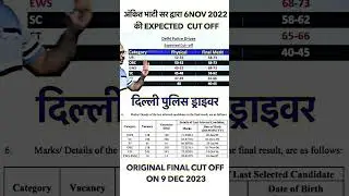 DELHI POLICE DRIVER 2023 CUT OFF RWA पर इस लिए भरोसा है मुझे ! #delhipolicedrivercutoff