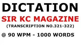#englishshorthanddictation #ShorthandDictationSirKCmagazineEx.321and322at90wpm #PitmanShorthand