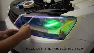 How To Install Neo Chrome Headlight Tint Film 'DIY'360p