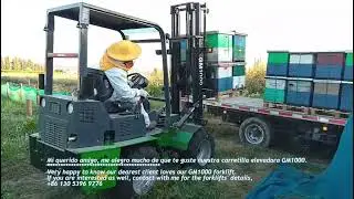 User video from Chile client for capacity 1000kgs GM1000 articulated beekeeping forklift