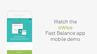 UK - eWise Fast Balance app mobile demo
