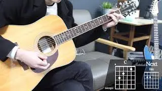 Idgaf - Dua Lipa Guitar Cover for Beginner Playing by [Musicdrawing] (2/2)