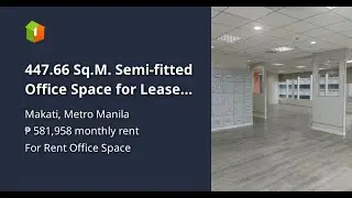447.66 Sq.M. Semi-fitted Office Space for Lease in RCBC Plaza, Ayala Avenue