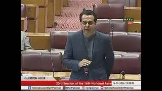 MNA Ms. Naeema Kishwar Khan | M/O State and Narcotics Control Mr. Talal Chaudhry | Question Hour