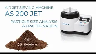 Particle size analysis and fractionation of coffee powder in Sieving Machine AS 200 jet - RETSCH