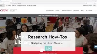 Navigating the CSUN Library Website