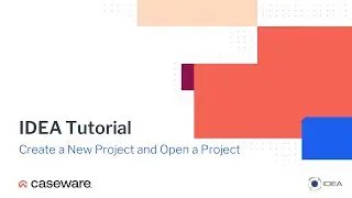 Create A New Project and Open A Project | IDEA 12 Tutorial (EN)
