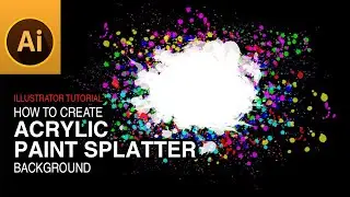 How to Create Vector Colorful Acrylic Paint Splatter Blob on Black Background in Adobe Illustrator