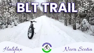 Fresh Snowfall Fat Biking on The BLT Trail in Halifax, Nova Scotia
